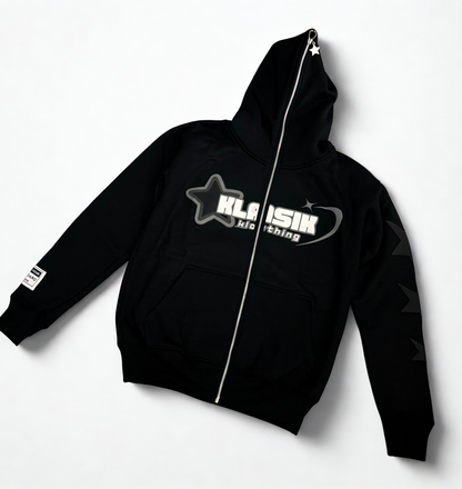 Black Full Zip & Flare Set