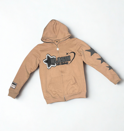 Tan Full Zip & Flare set